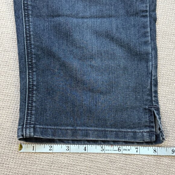 Riders By Lee Womens Blue Denim Capri Jeans Size 8 Medium Pockets Cotton Blend - Picture 11 of 13